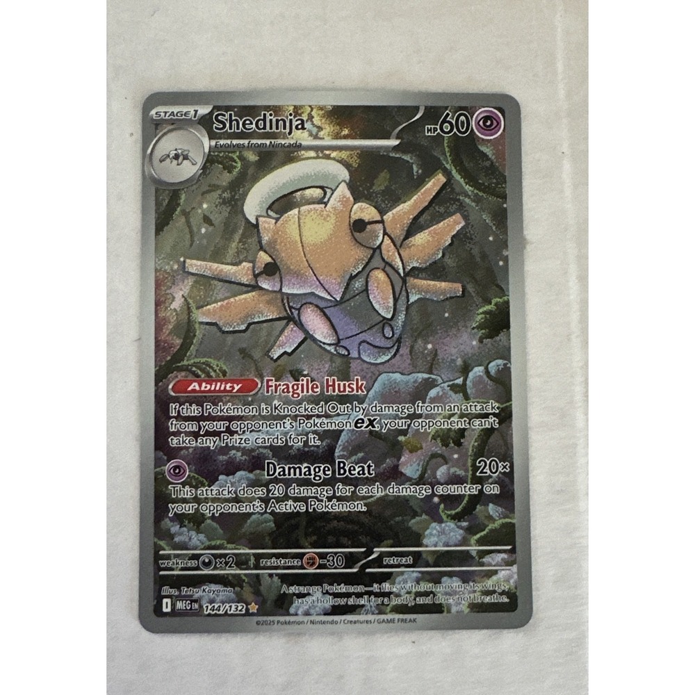 Shedinja 144/132 Me01 Mega Evolution Holo Illustration Rare Pokemon Card